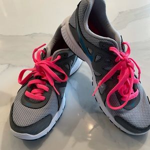 Barley worm Nike shoes.